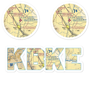 Baker City Municipal Airport (BKE) VFR Sectional Sticker Pack