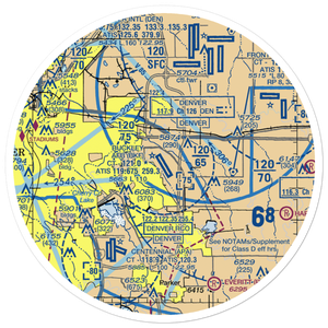 Buckley Air Force Base (BKF) VFR Sectional Sticker (30 mile)
