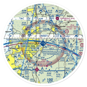 Hernando County Airport (BKV) VFR Sectional Sticker (30 mile)