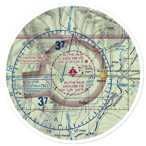 Blythe Airport (BLH) VFR Sectional Sticker (30 mile)