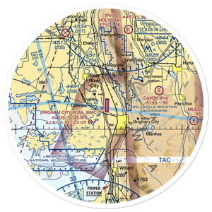 Brigham City Regional Airport (BMC) VFR Sectional Sticker (30 mile)