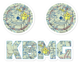 Monroe County Airport (BMG) VFR Sectional Sticker Pack