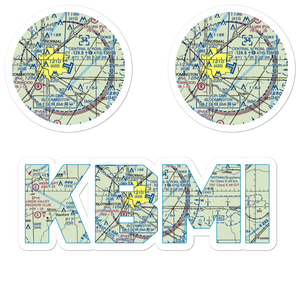 Central Illinois Regional Airport at Bloomington-Normal (BMI) VFR Sectional Sticker Pack