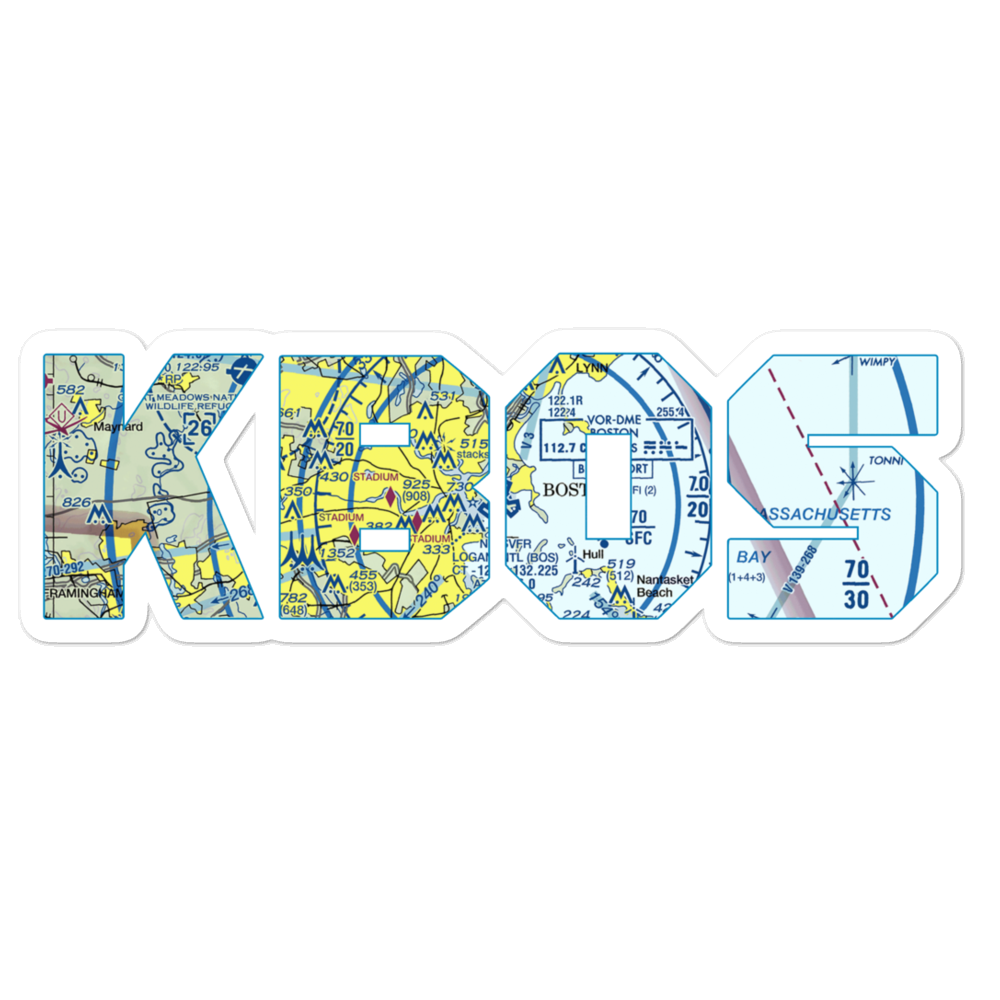 General Edward Lawrence Logan International Airport (BOS) VFR Sectional Sticker 