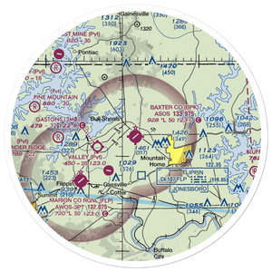Ozark Regional Airport (BPK) VFR Sectional Sticker (30 mile)