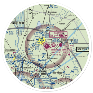 Morehouse Memorial Airport (BQP) VFR Sectional Sticker (30 mile)