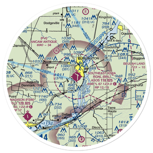 Southeast Iowa Regional Airport (BRL) VFR Sectional Sticker (30 mile)