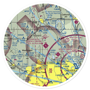 Blair Municipal Airport (BTA) VFR Sectional Sticker (30 mile)