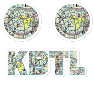 W K Kellogg Airport (BTL) VFR Sectional Sticker Pack