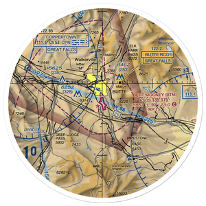 Bert Mooney Airport (BTM) VFR Sectional Sticker (30 mile)