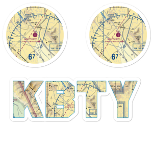 Beatty Airport (BTY) VFR Sectional Sticker Pack