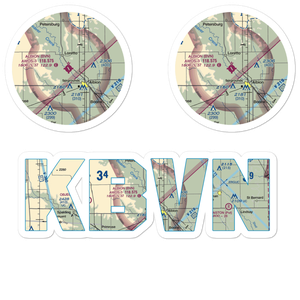 Albion Municipal Airport (BVN) VFR Sectional Sticker Pack