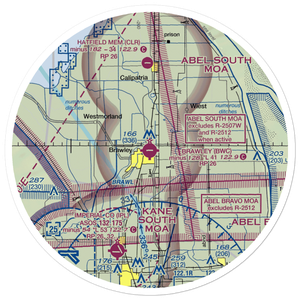 Brawley Municipal Airport (BWC) VFR Sectional Sticker (30 mile)