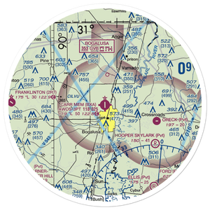 George R Carr Memorial Air Field (BXA) VFR Sectional Sticker (30 mile)