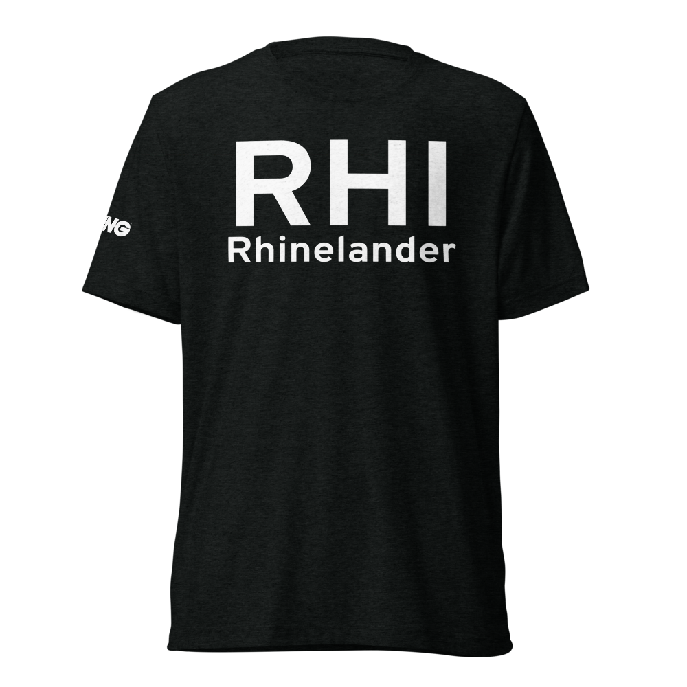 Rhinelander (KRHI) Airport Tri-blend T-Shirt 