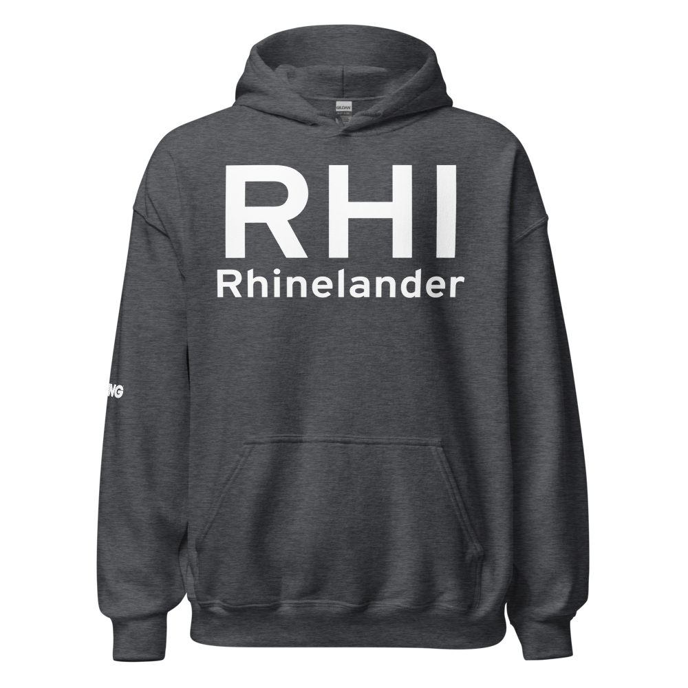 Rhinelander (KRHI) Airport Hoodie Sweatshirt 