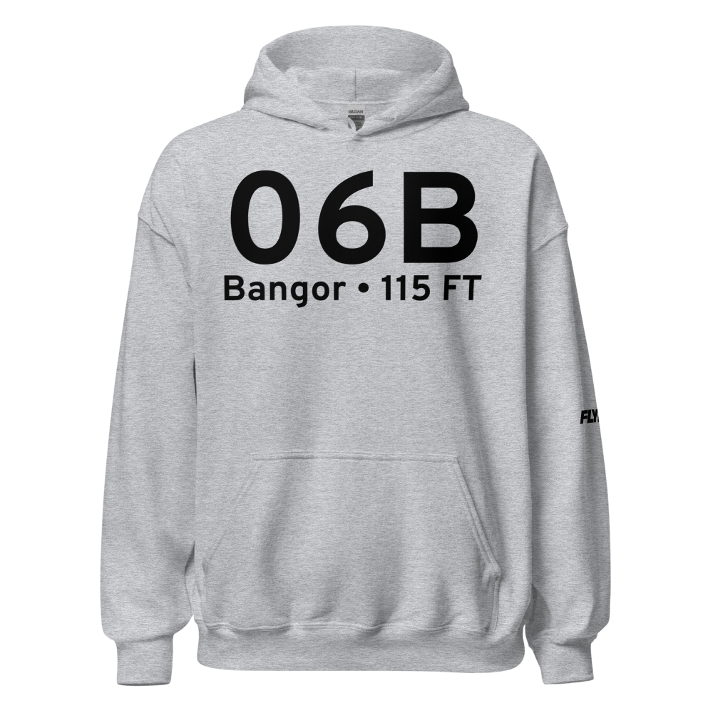 Bangor (06B) Airport Hoodie Sweatshirt 