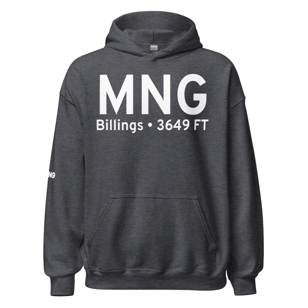 Billings (US-0213) Airport Hoodie Sweatshirt 