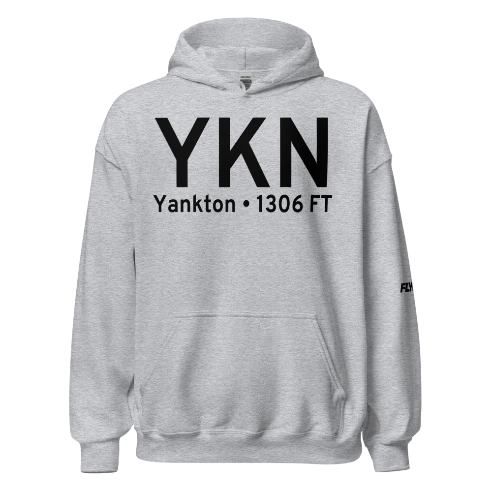 Yankton (KYKN) Airport Hoodie Sweatshirt 
