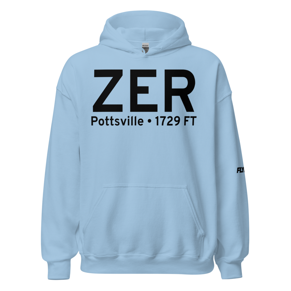 Pottsville (KZER) Airport Hoodie Sweatshirt 