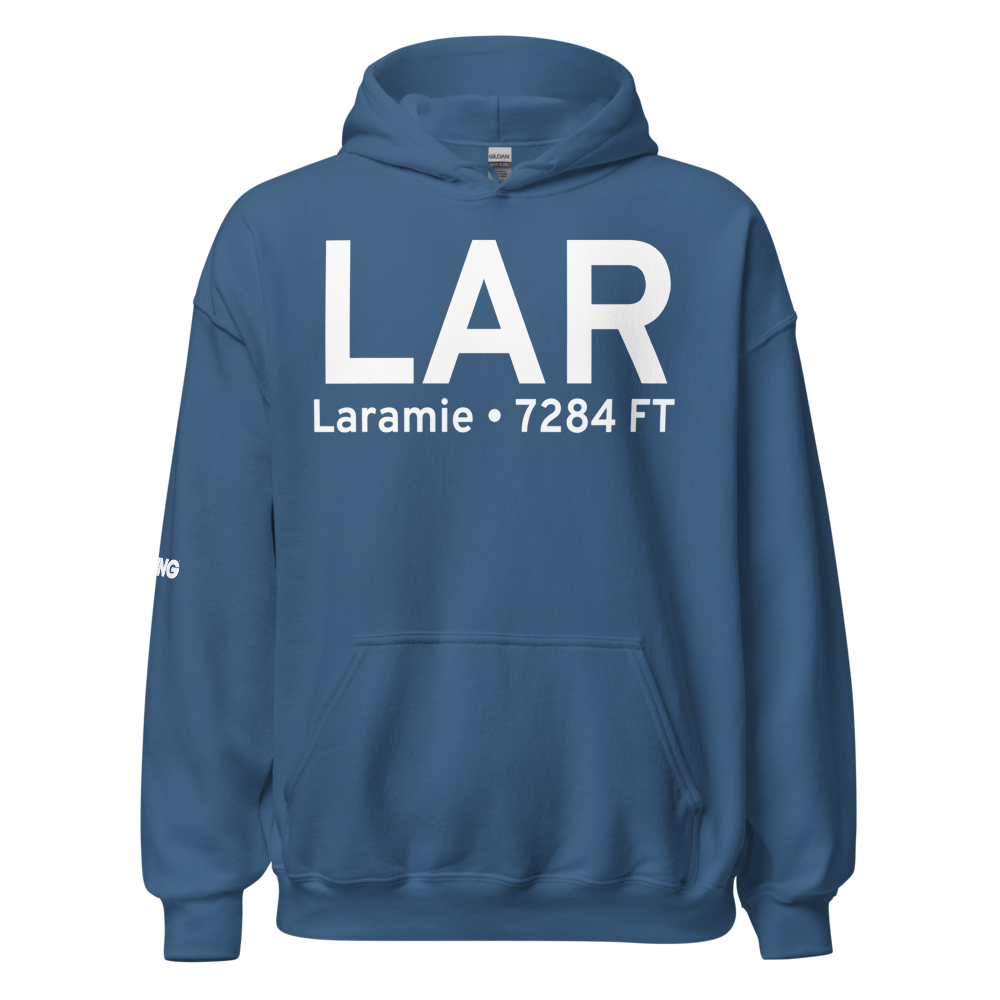 Laramie (KLAR) Airport Hoodie Sweatshirt 