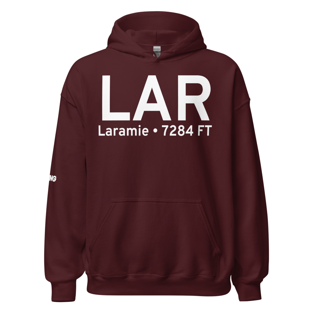 Laramie (KLAR) Airport Hoodie Sweatshirt 