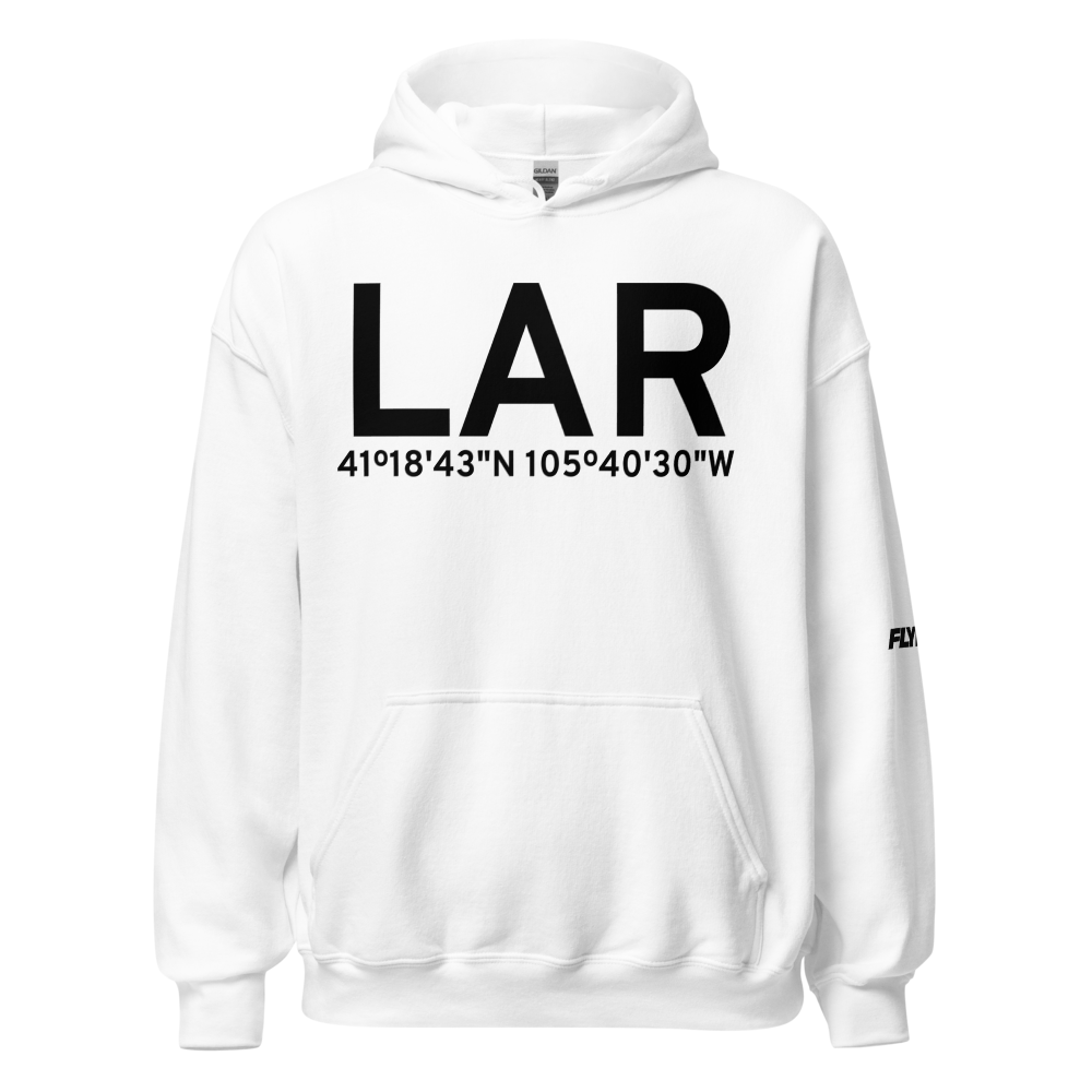 Laramie (KLAR) Airport Hoodie Sweatshirt 