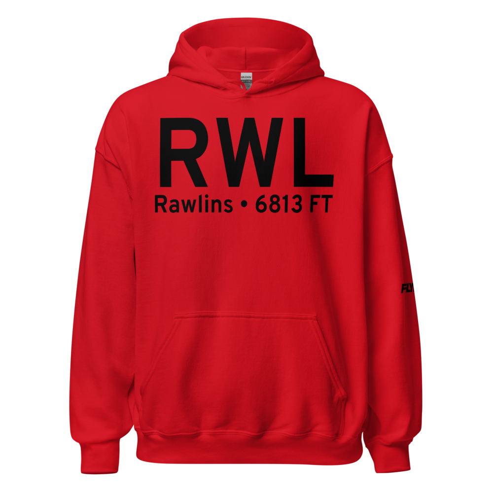 Rawlins (KRWL) Airport Hoodie Sweatshirt 