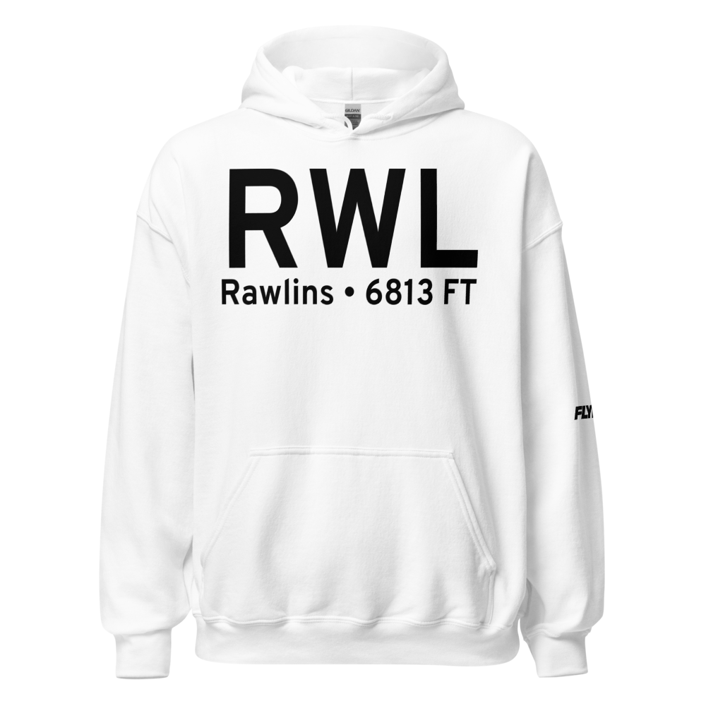 Rawlins (KRWL) Airport Hoodie Sweatshirt 