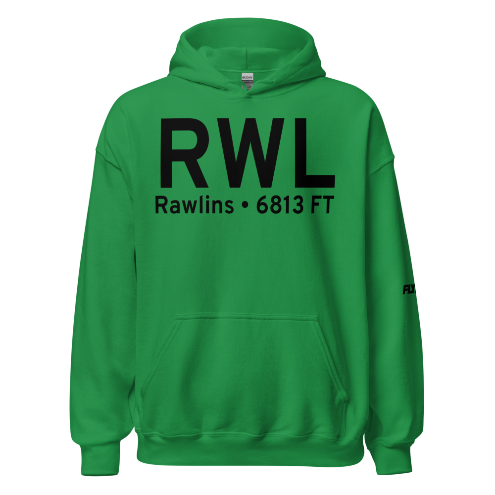 Rawlins (KRWL) Airport Hoodie Sweatshirt 