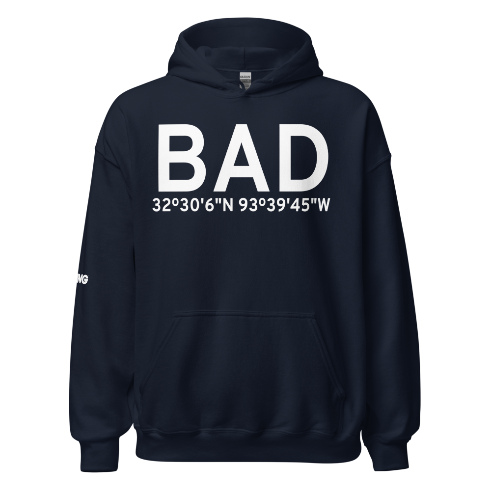 Bossier City (KBAD) Airport Hoodie Sweatshirt 