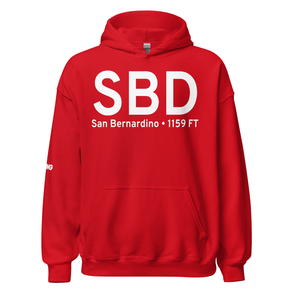 San Bernardino (KSBD) Airport Hoodie Sweatshirt 