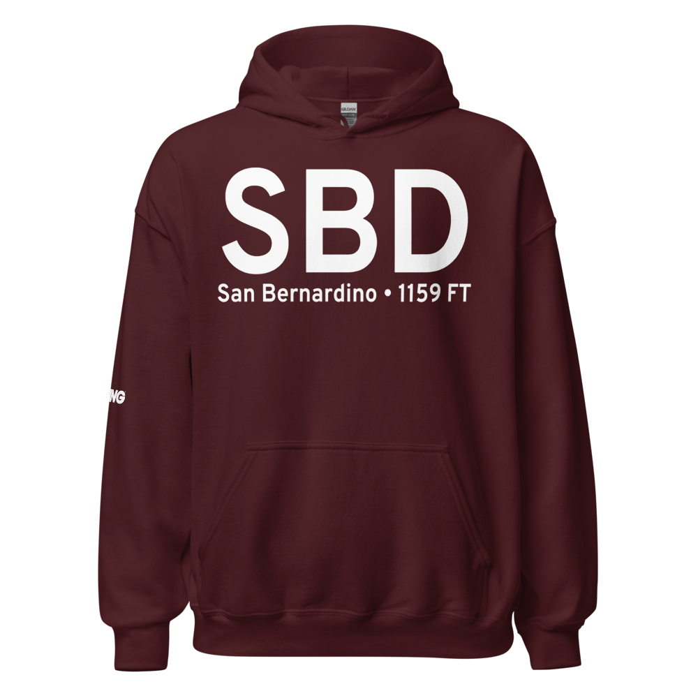 San Bernardino (KSBD) Airport Hoodie Sweatshirt 