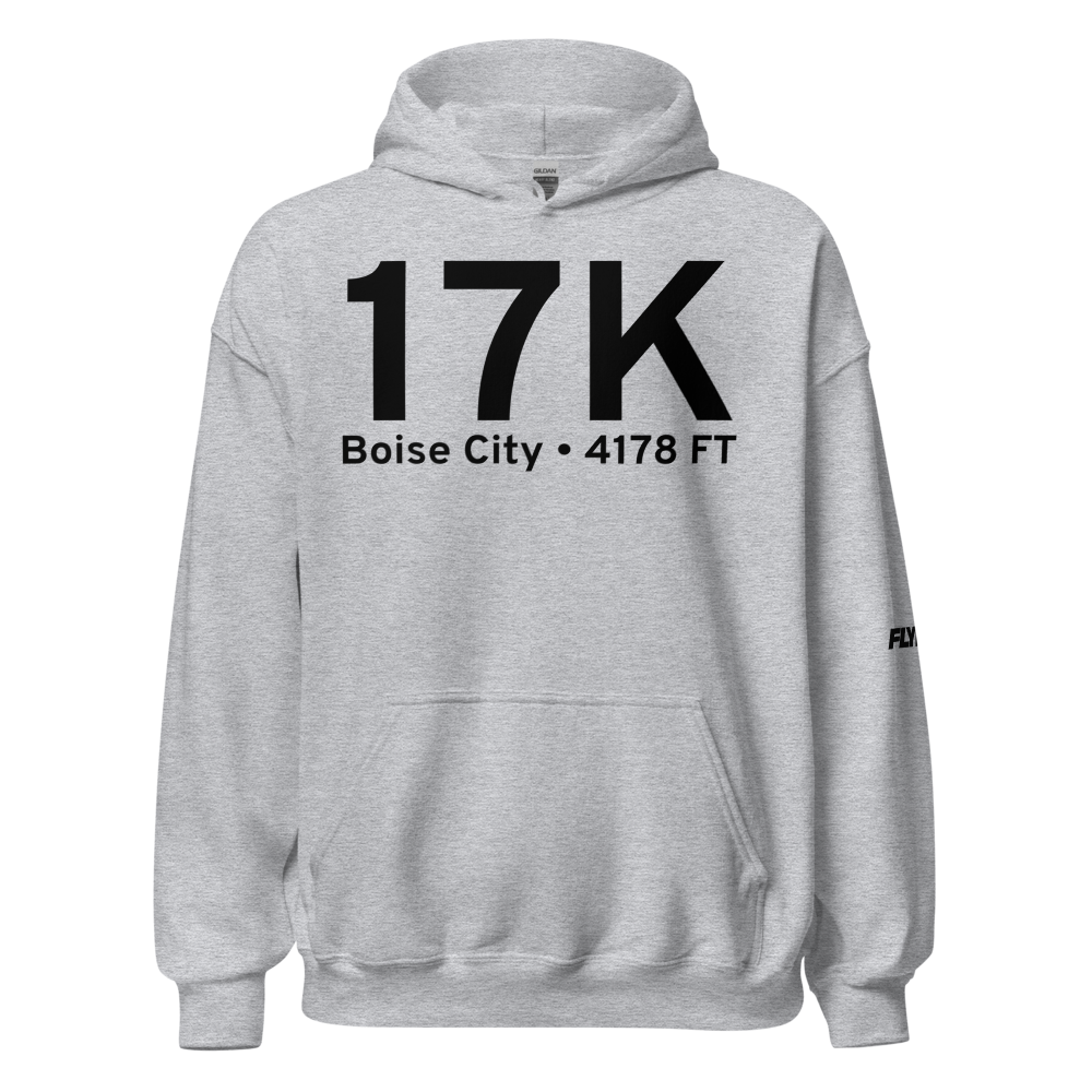 Boise City (K17K) Airport Hoodie Sweatshirt 