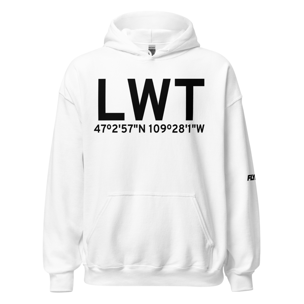 Lewistown (KLWT) Airport Hoodie Sweatshirt 