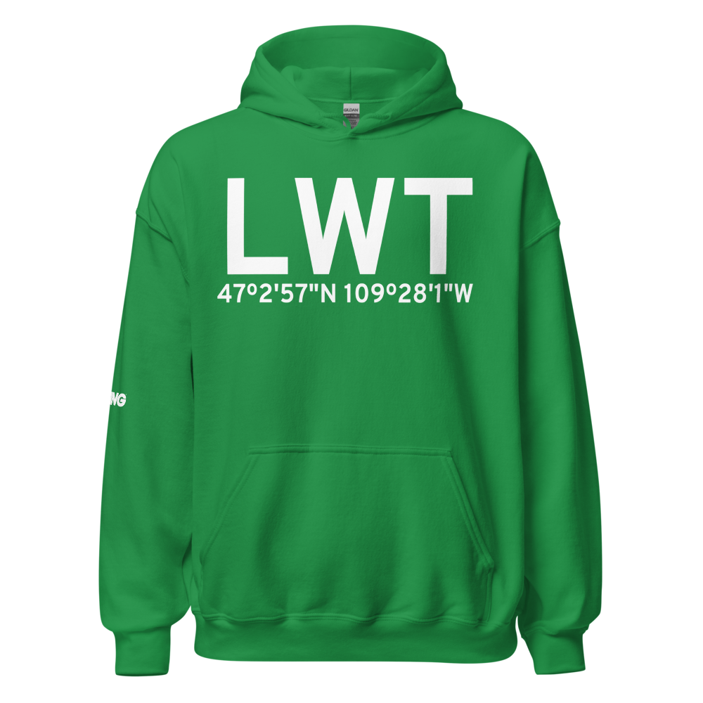 Lewistown (KLWT) Airport Hoodie Sweatshirt 