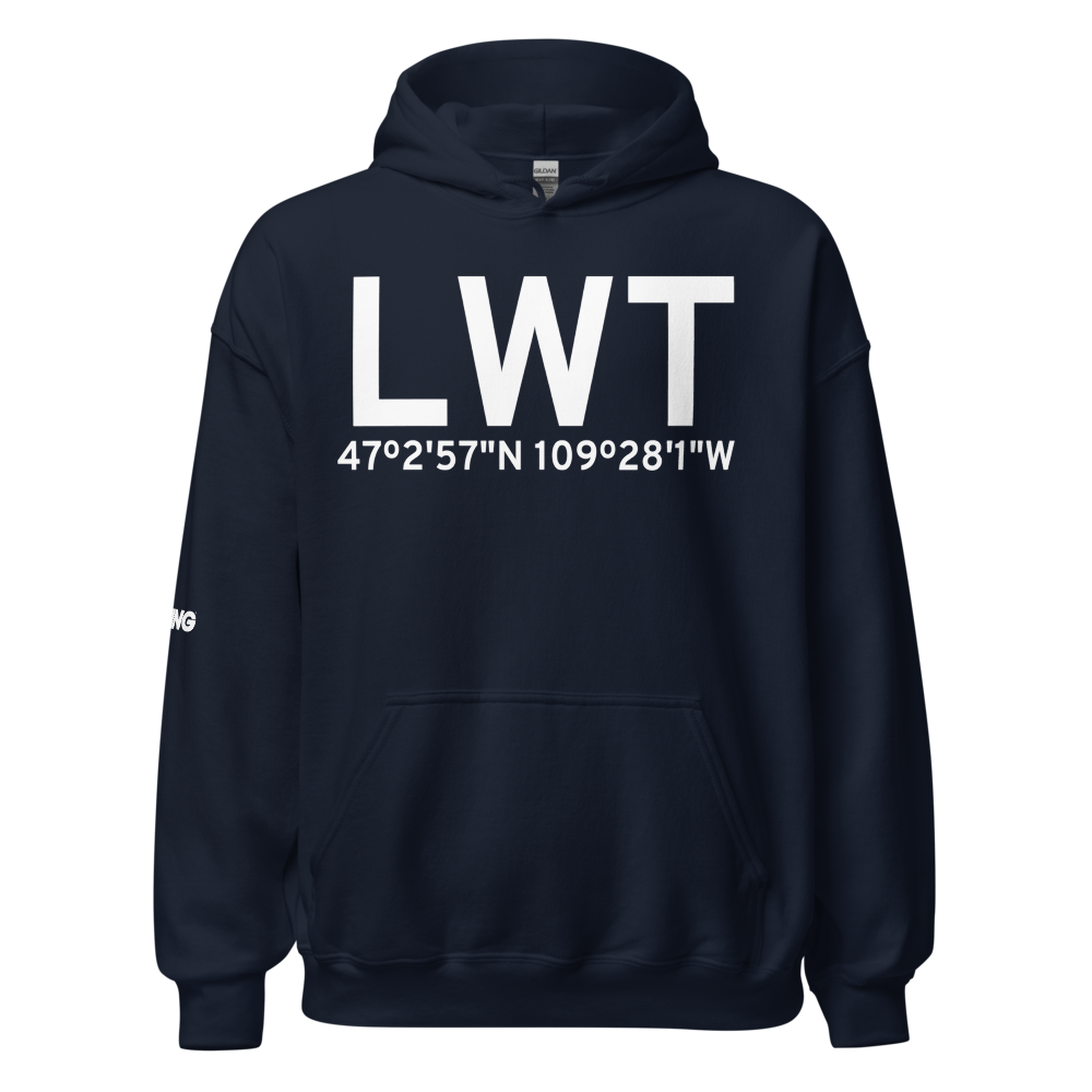 Lewistown (KLWT) Airport Hoodie Sweatshirt 