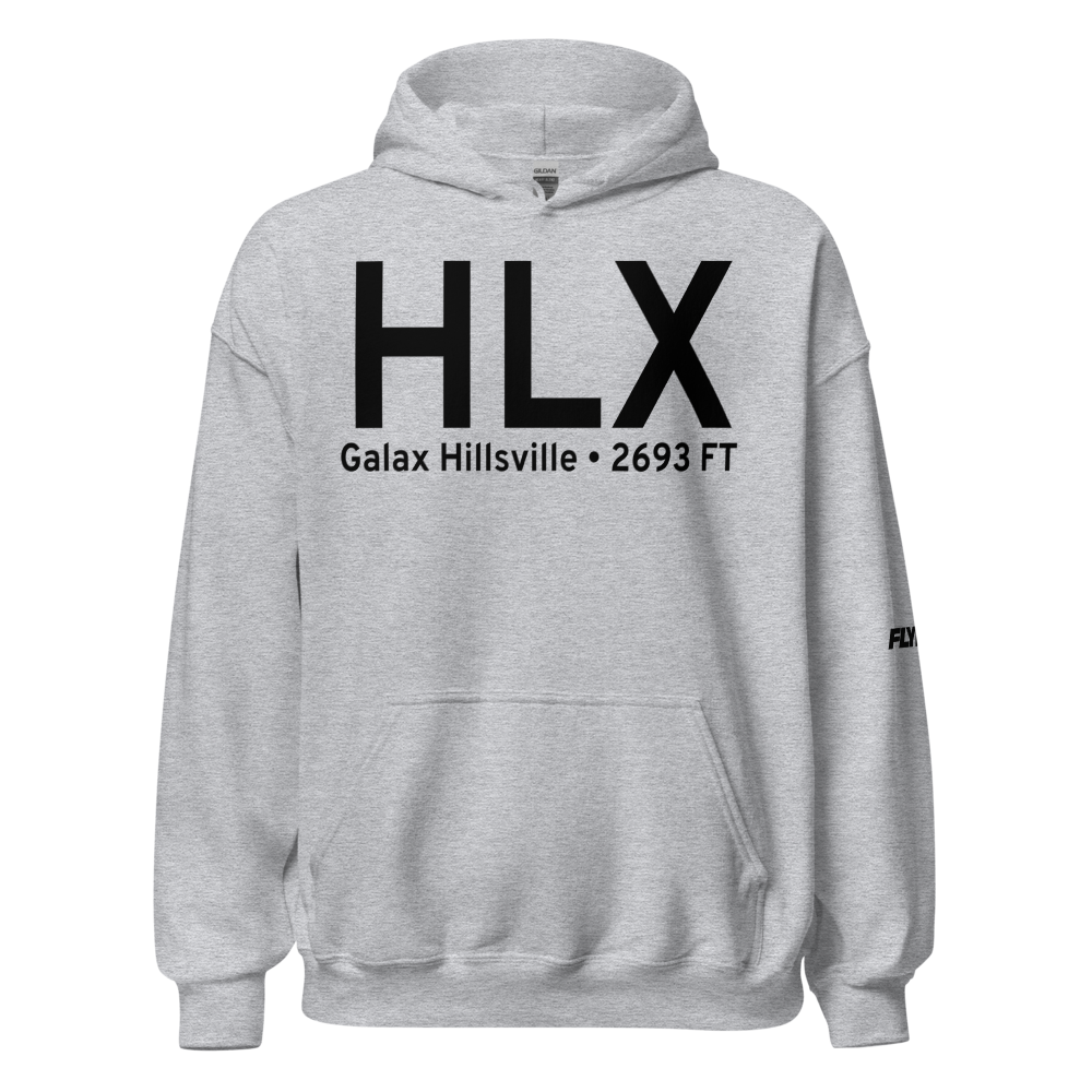 Galax Hillsville (KHLX) Airport Hoodie Sweatshirt 