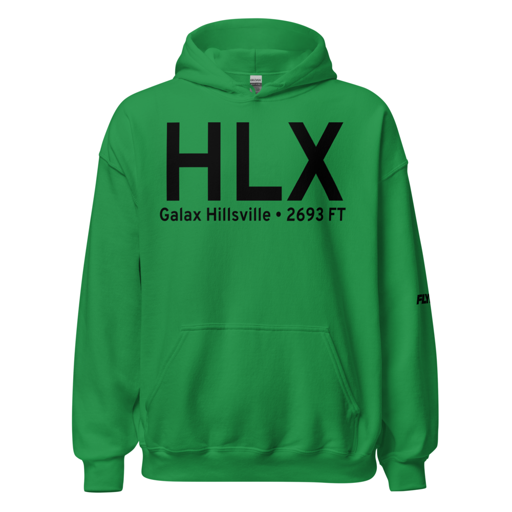Galax Hillsville (KHLX) Airport Hoodie Sweatshirt 