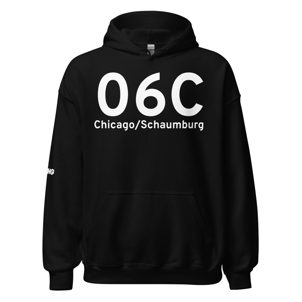 Chicago/Schaumburg (K06C) Airport Hoodie Sweatshirt 