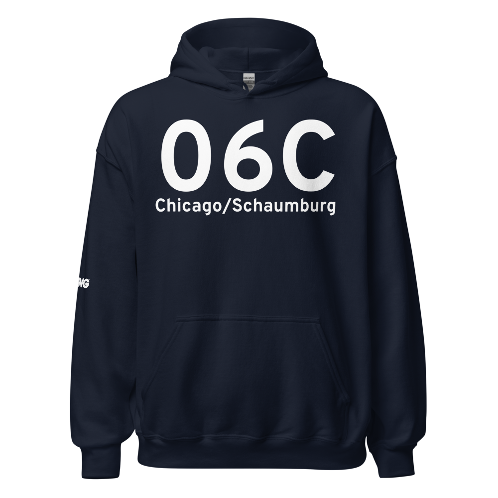 Chicago/Schaumburg (K06C) Airport Hoodie Sweatshirt 
