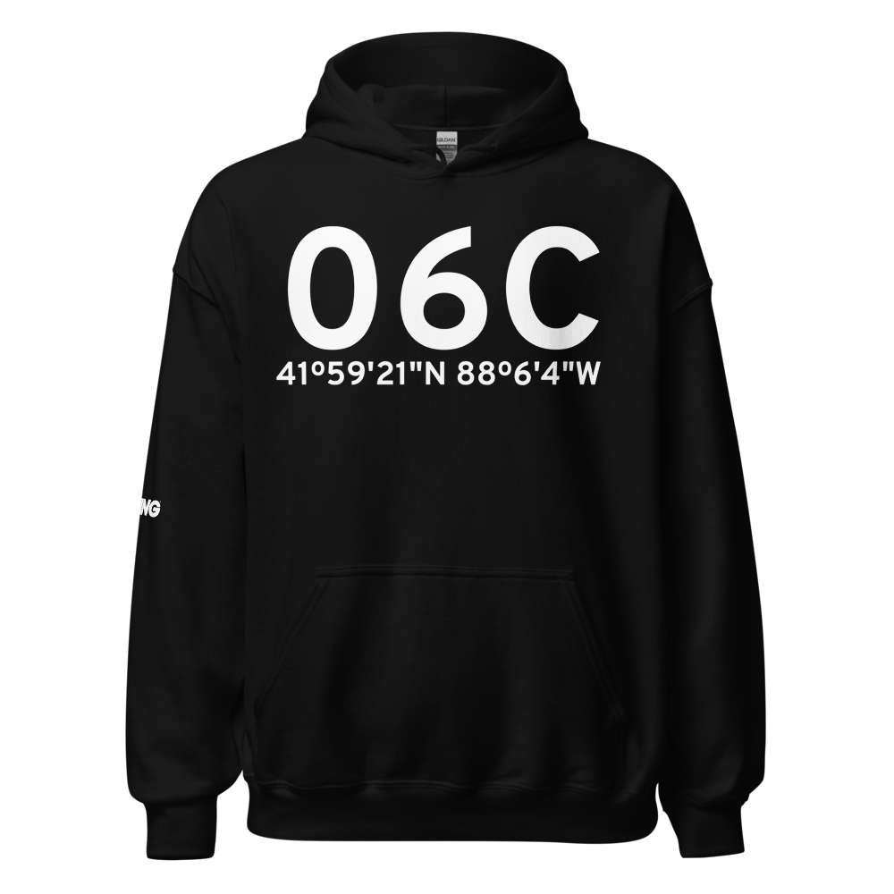 Chicago/Schaumburg (K06C) Airport Hoodie Sweatshirt 