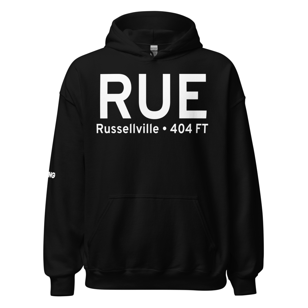 Russellville (KRUE) Airport Hoodie Sweatshirt 
