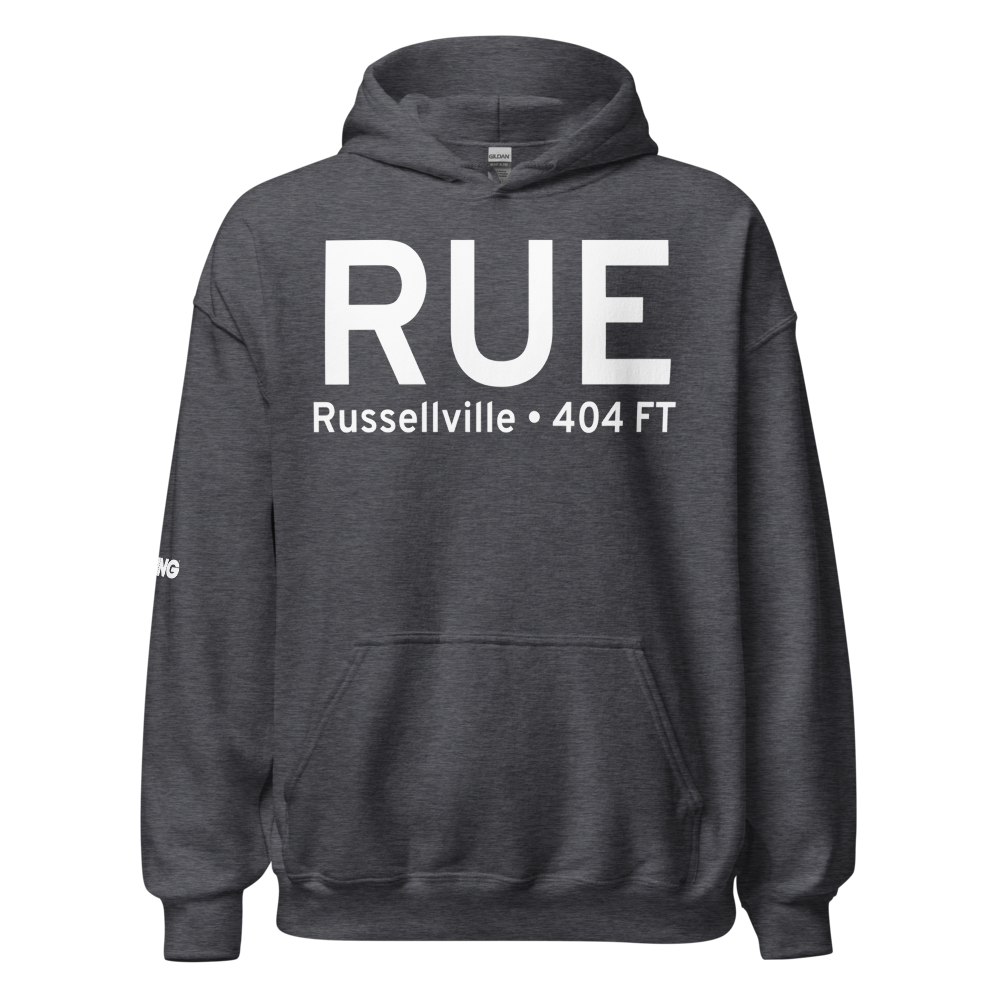 Russellville (KRUE) Airport Hoodie Sweatshirt 