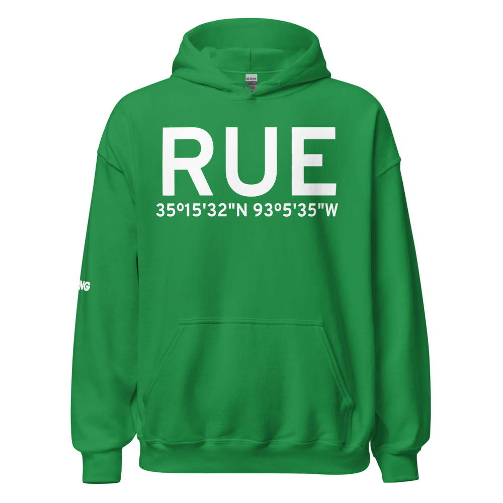 Russellville (KRUE) Airport Hoodie Sweatshirt 