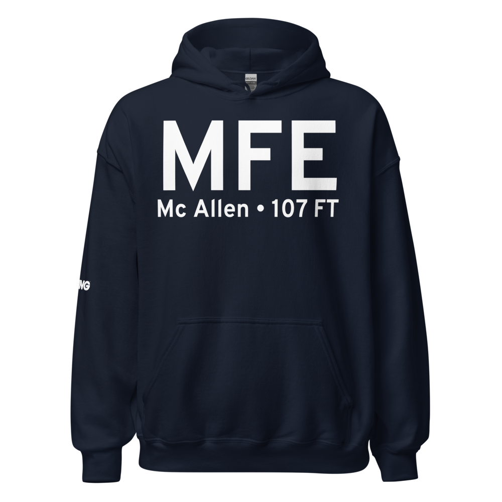Mc Allen (KMFE) Airport Hoodie Sweatshirt 