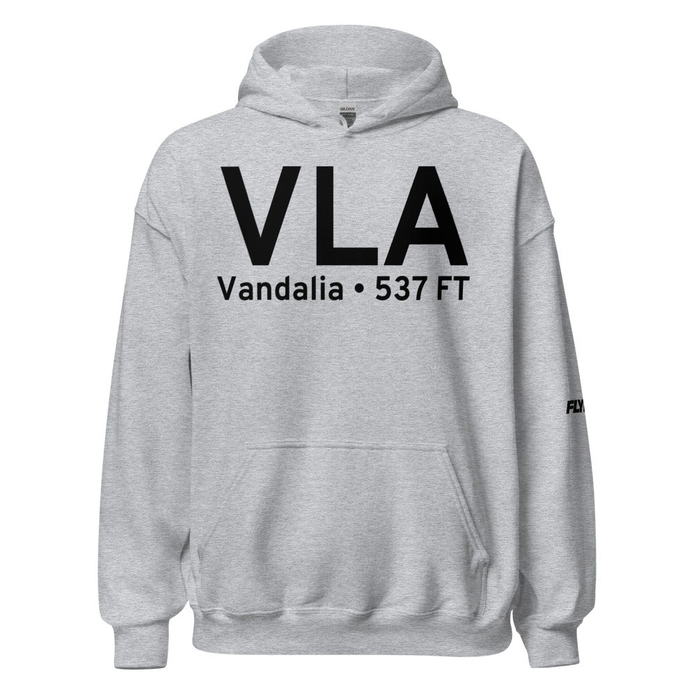Vandalia (KVLA) Airport Hoodie Sweatshirt 