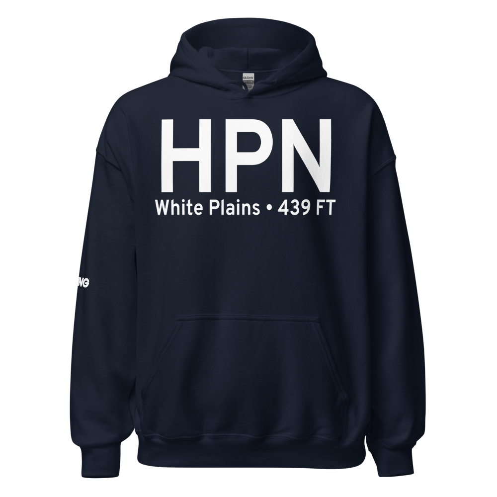 White Plains (KHPN) Airport Hoodie Sweatshirt 
