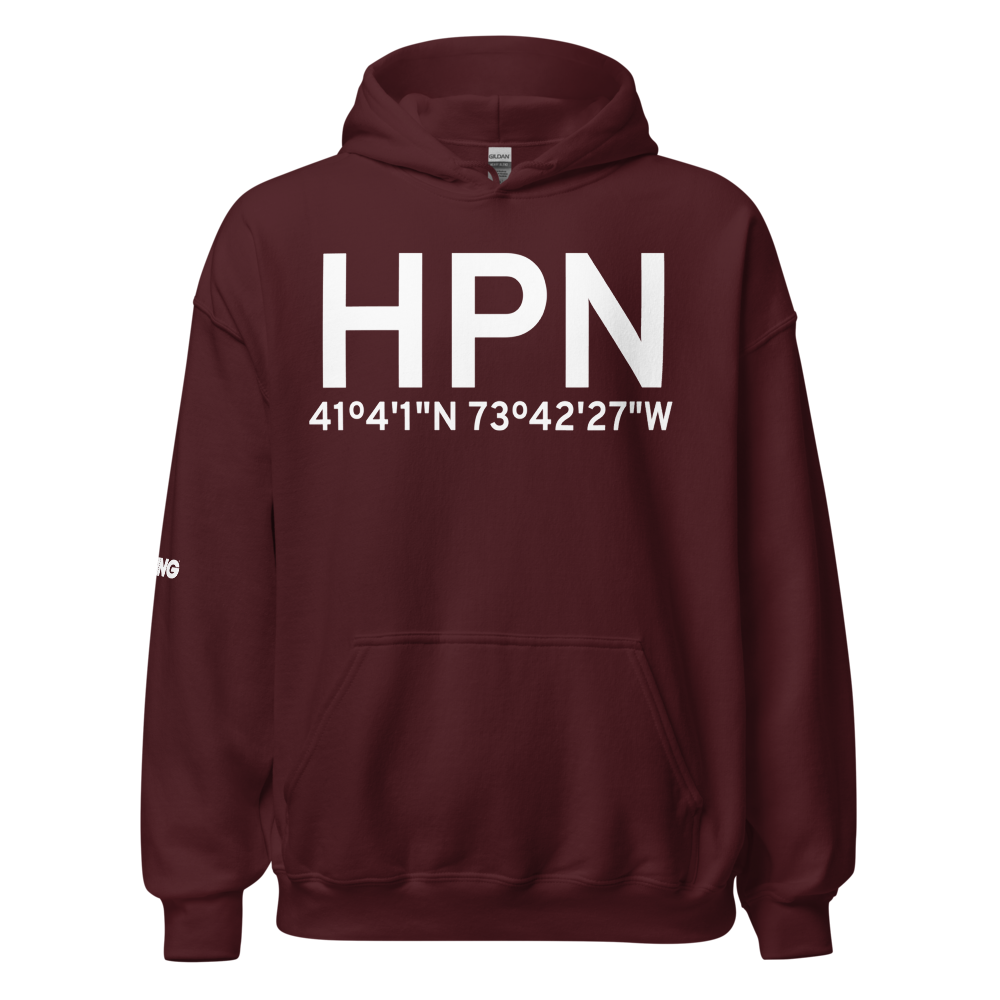 White Plains (KHPN) Airport Hoodie Sweatshirt 