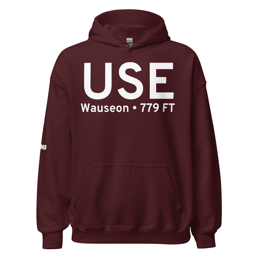 Wauseon (KUSE) Airport Hoodie Sweatshirt 